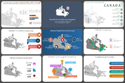 Canada map Powerpoint Templates